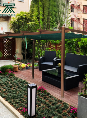 莫家户外葡萄架爬藤架庭院别墅凉亭遮雨棚花园院子铝合金葡萄架子