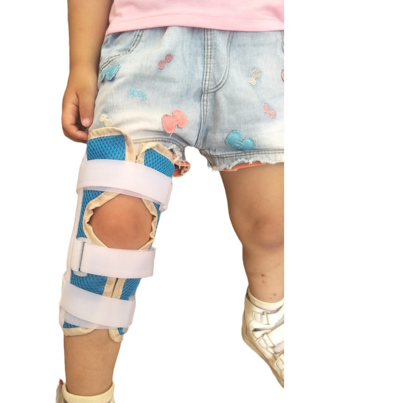 儿童膝关节固定支具骨折膝盖腿部支架下肢护具 膝夹板髌骨 半月板