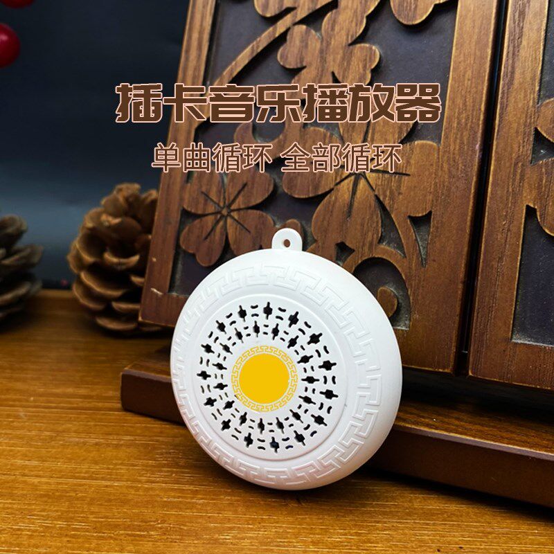 新款小型吊坠音乐机插卡充电家用单曲循环播放器唱歌机迷你播放机