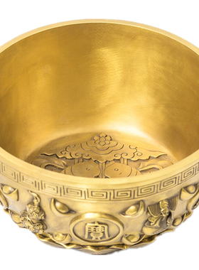 铜韵堂丨沈万三聚宝盆实心客厅大摆件送领导长辈乔迁开业高档礼品