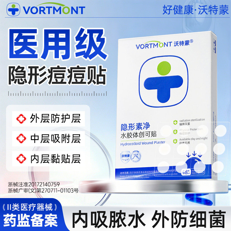 医用水体胶创可贴痘痘贴人工皮伤创口消炎吸脓祛痘印痤疮轻薄透气