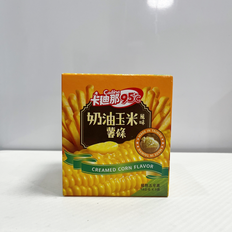 台湾代购卡迪那95℃薯条奶油玉米味北海道起司风味等休闲膨化零食
