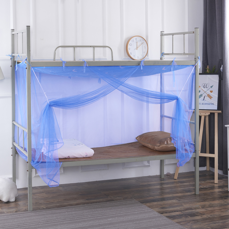 老式方顶学生蚊帐宿舍寝室上铺下铺单人上下床防尘顶加密家用蚊帐