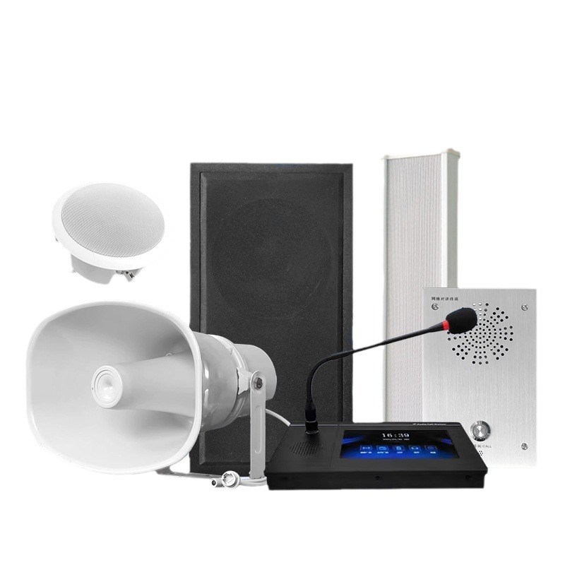 ip网络广播系统学校校园景区公共扩音无线功放音柱喇叭寻呼