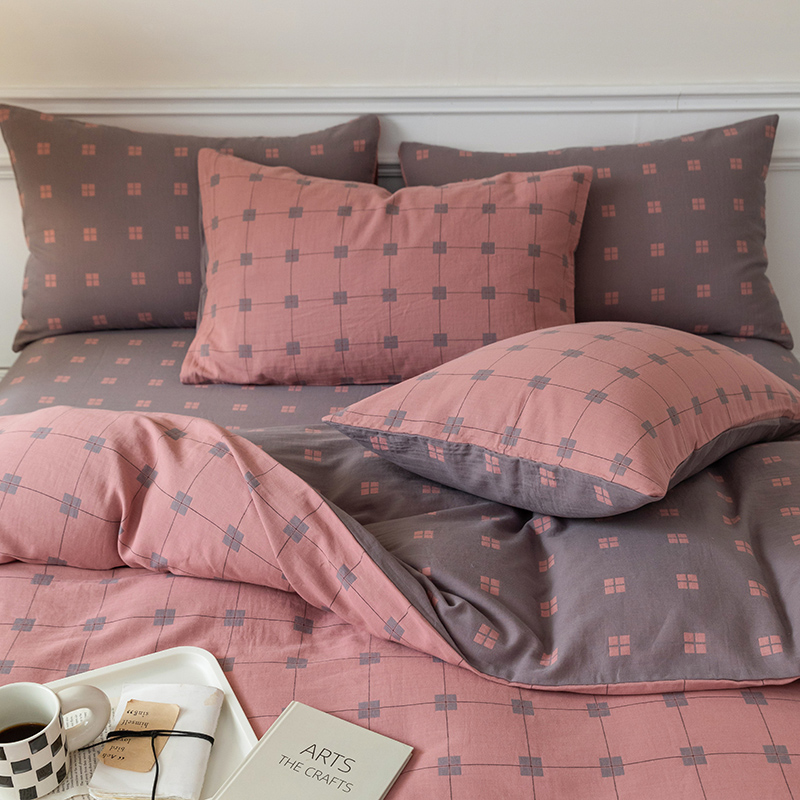 纯棉双层纱布床单单件100全棉夏季单人宿舍1.5米双人床被单三件套