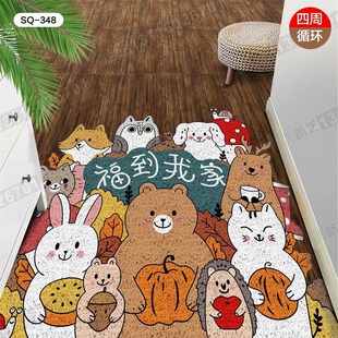 入户地垫可裁剪网红丝圈门垫进门耐磨脚垫家用户外垫子大门口地毯