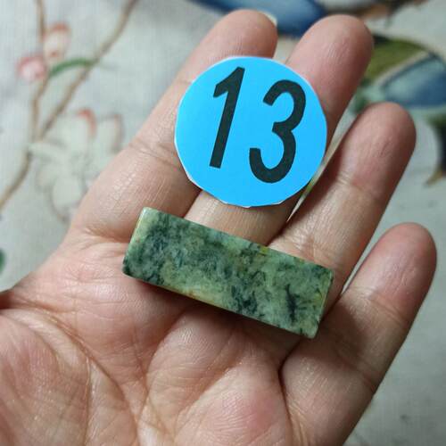 天然翡翠桶珠通孔大方块卡36