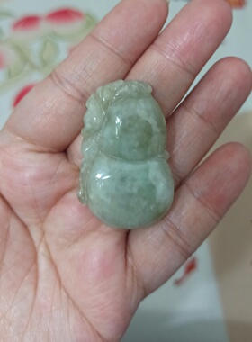 天然翡翠吊坠雕刻件手把件