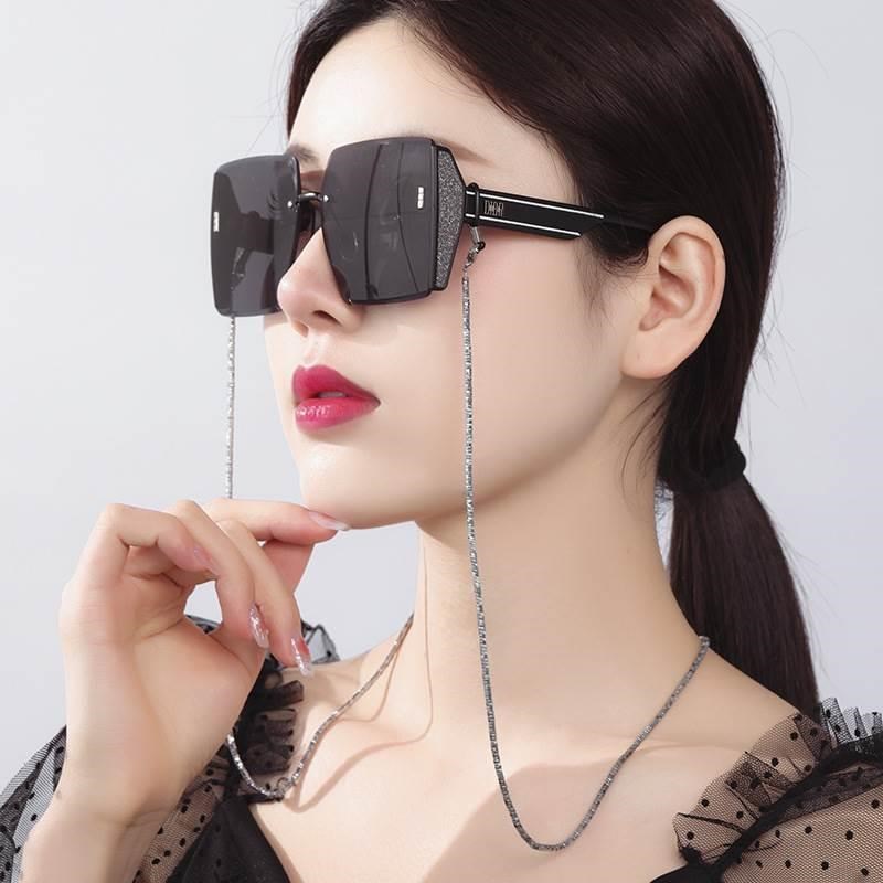 时尚复古口罩链条银色网红眼镜链女挂脖挂链子防掉墨W镜挂绳耳机