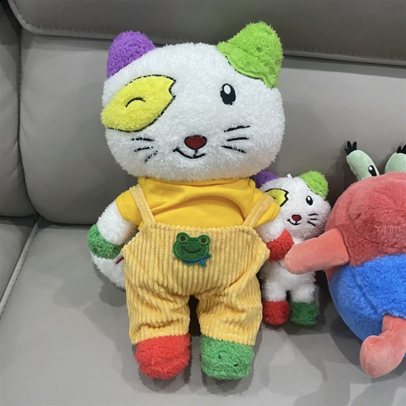 穿衣服的小怪猫咪公仔玩偶衣服娃娃送闺蜜L女朋友儿童生日礼物装