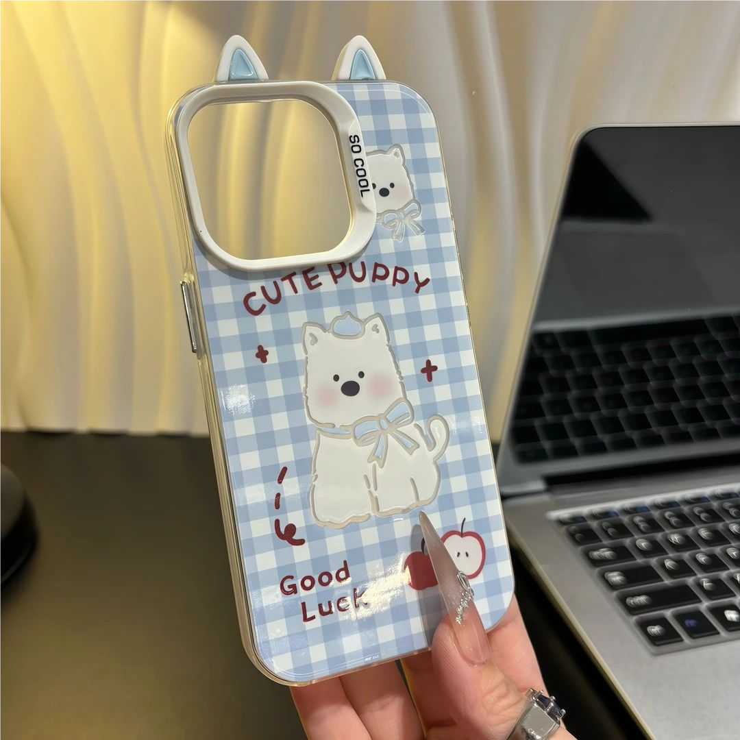 iPhone16/15可爱卡通小狗手机壳