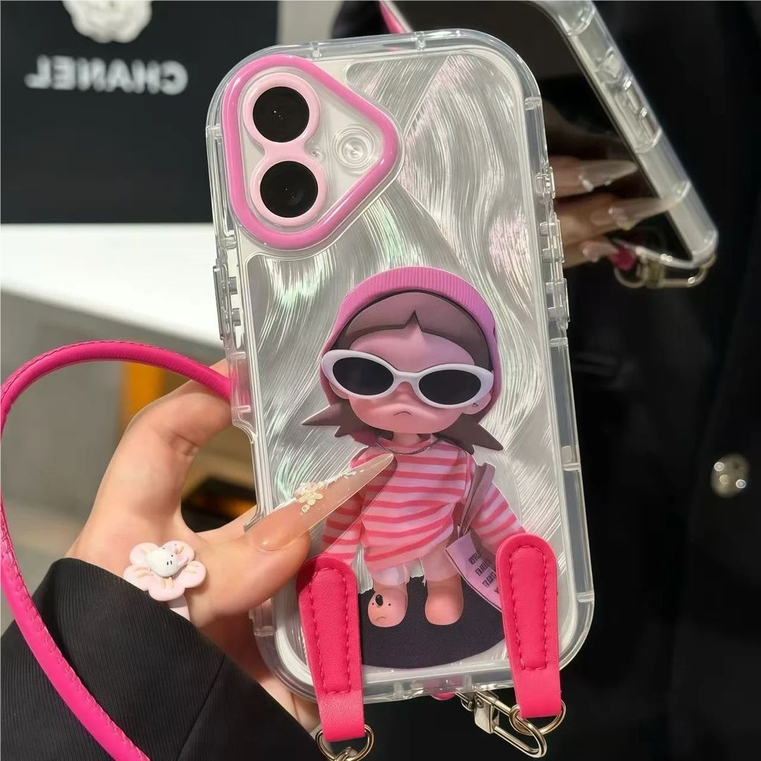 搞怪墨镜嘎子姐挂绳手机壳