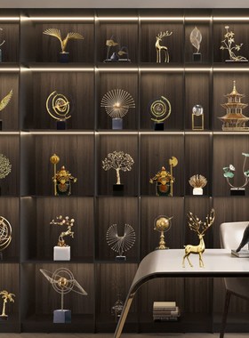 时来运转摆件轻奢高档客厅旺宅入户玄关新房样板间电视柜软装饰品