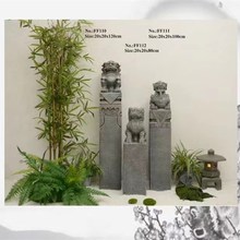 青石拴马桩石雕仿古做旧石狮子貔貅四神兽拴马柱麒麟拴马石摆件