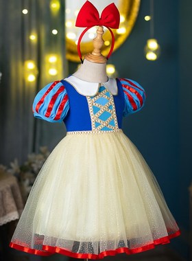 白雪公主裙女童夏天儿童洋气裙子小女孩网纱连衣裙生日礼服夏季