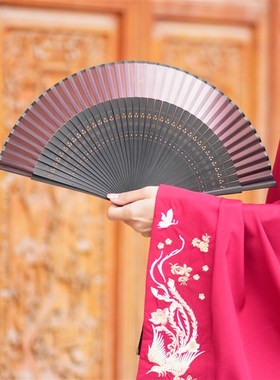 折扇女扇中式旗袍马面裙折叠扇夏季随身中国风汉服扇子古风舞蹈扇