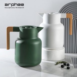 欧式 玻璃保温水壶咖啡壶1L极简内胆礼盒家用大容量热水壶时尚 高档
