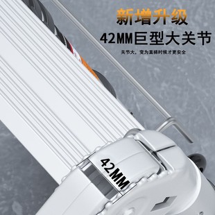 置迈家用人字伸缩梯铝合金便携加厚工程折叠梯多功能升降楼梯子