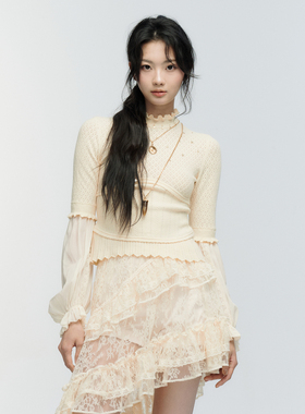 ORA GENESIS2025年冬季新品时尚针织拼接上衣