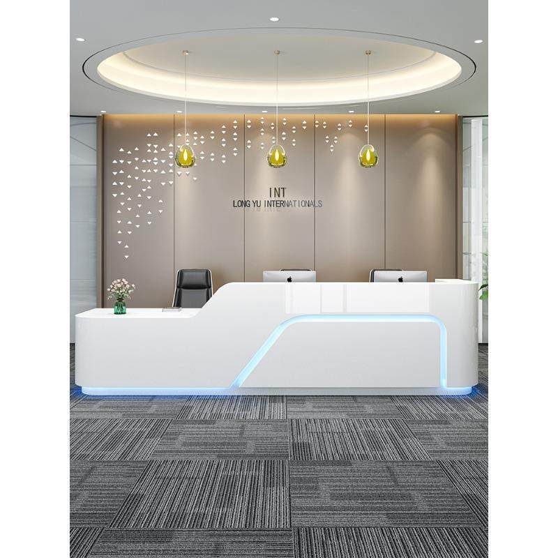 诗季木歌前台接待台迎宾咨询台收银吧台办公室前台办公桌非烤漆