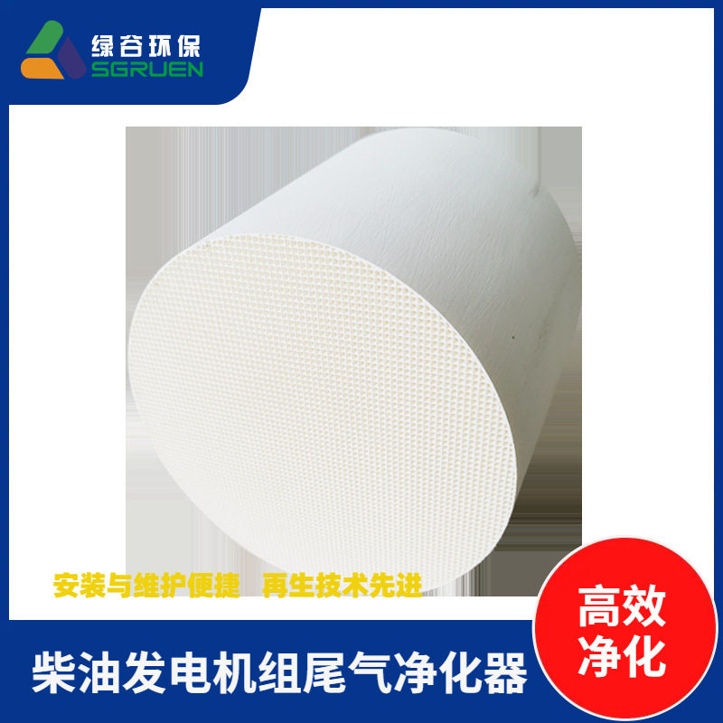 净化黑烟器陶瓷载体绿谷广东绿谷10寸法兰接口颗粒捕机器