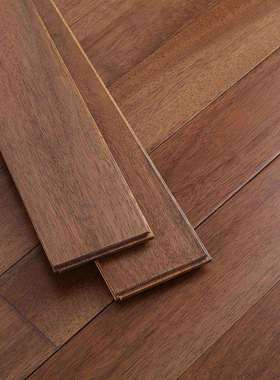 纯实木地板番龙眼冷灰色仿古橡木纹进口原木卧室直销家用