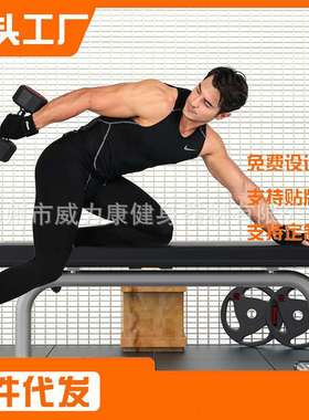 驰尚FC8001H商用平板哑铃凳卧推凳平板凳健身椅举重椅健身器