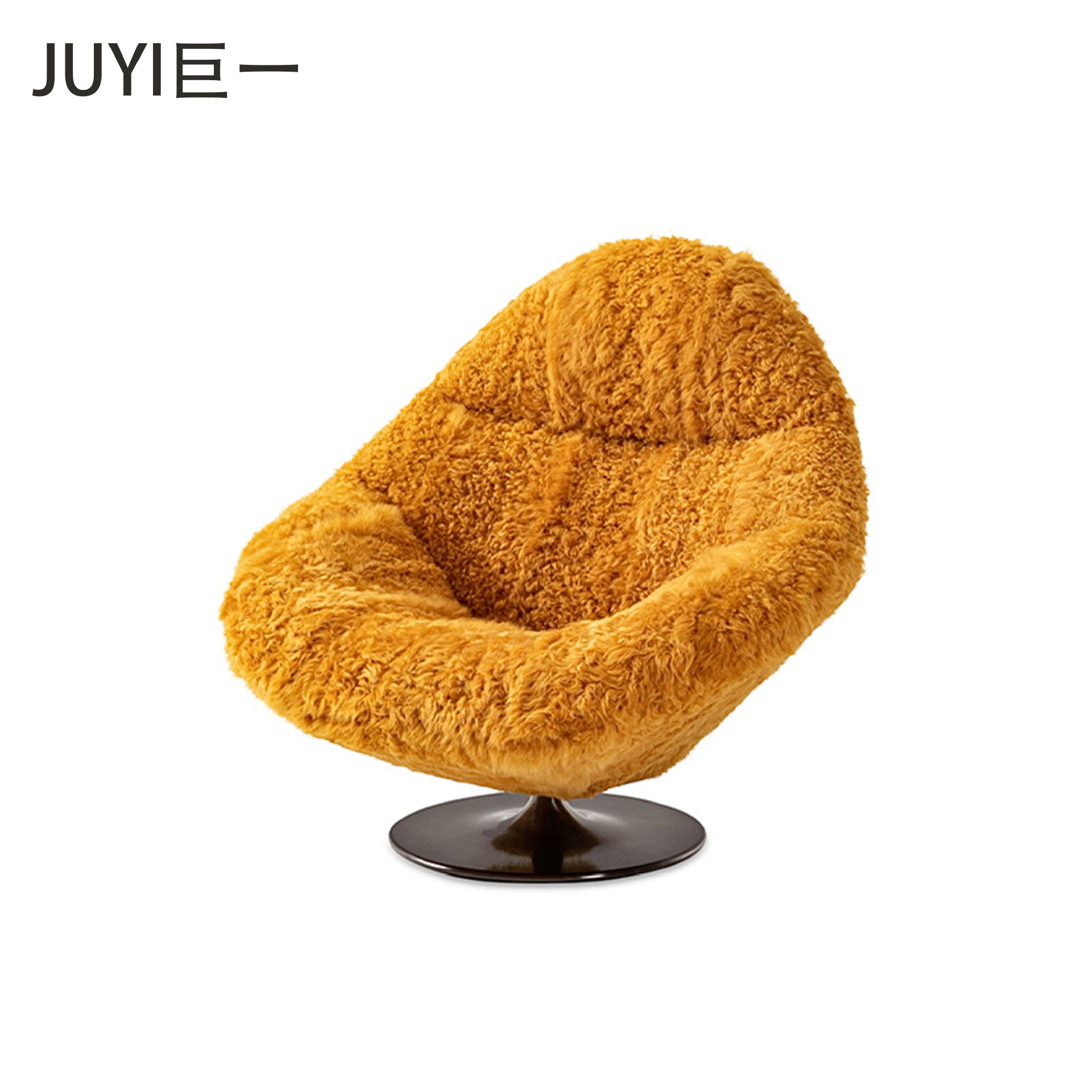 JUYI巨一意式羊毛旋转沙发椅