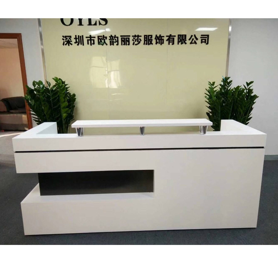 烤漆现代简约前台接待台桌公司咨询台接待台收银台柜台吧台桌1022
