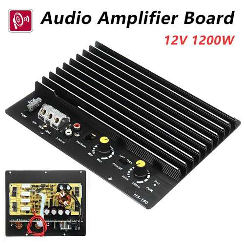 12V车载汽车无损音响改装1000W大功率KL-180单路低音炮功放板