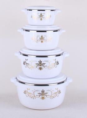 保温印花四件套保温饭盒保温桶塑料外壳玻璃内胆保温效果好