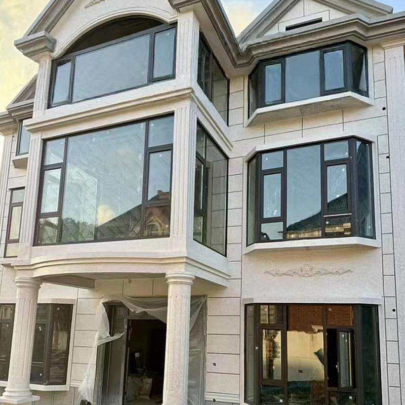 封窗隔音隔热窗户系统断桥铝合金静音推拉平开门窗封阳台