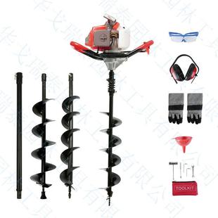 汽油地钻48F挖坑机种树打坑植树钻电线杆挖穴机多功能打桩