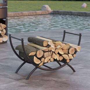 弧形曲线柴火架室内木柴架户外木头堆积储木架置物架