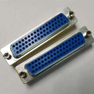 新品DB50芯转接头DSUB50母转母蓝色镀金d-sub50孔连接头1对1接线