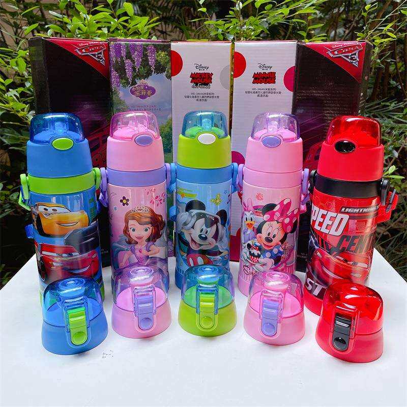 儿童保温杯双盖304不锈钢吸管直饮两用学生水壶