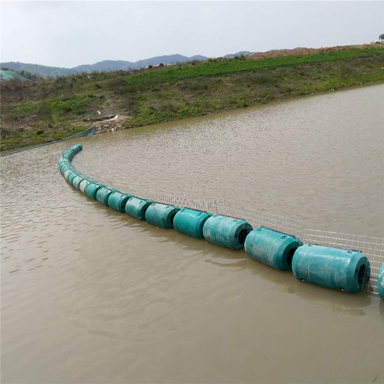 闸口拦污栅浮筒水电站进水口库区300米塑料拦污浮排PE浮桶