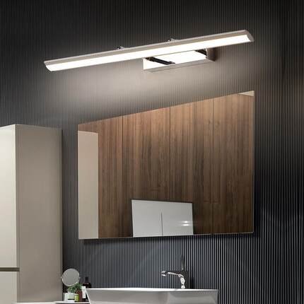 led镜前灯带伸缩杆防水防潮浴室卫生间镜柜镜画壁画长条铝材镜灯