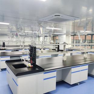 钢木实验台全钢中央实验室操作台工作台边台化验室中央台试验桌