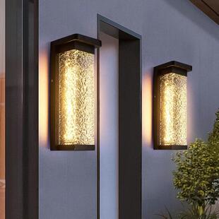 户外新中式防水别墅室外太阳能简约阳台外墙超亮围墙走廊墙壁灯