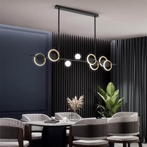 长条餐厅吊灯现代简约轻奢创意餐桌饭厅吧台设计师极简个性餐厅灯