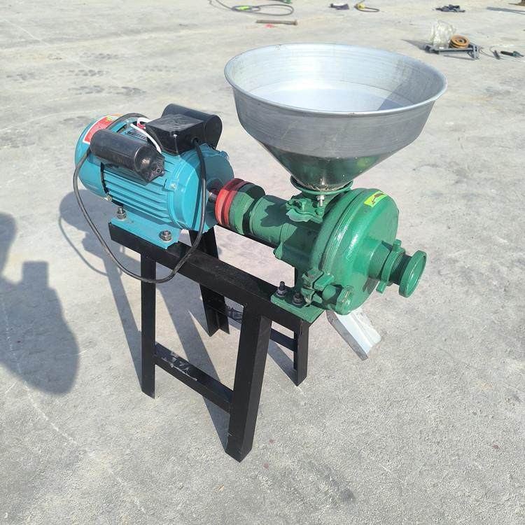 大豆磨浆机150小型磨糊机干湿两用电动直连磨粉机