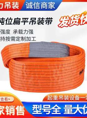 供应大吨位扁平吊装带吊车吊带合成纤维吊绳20吨30吨工业起重吊带