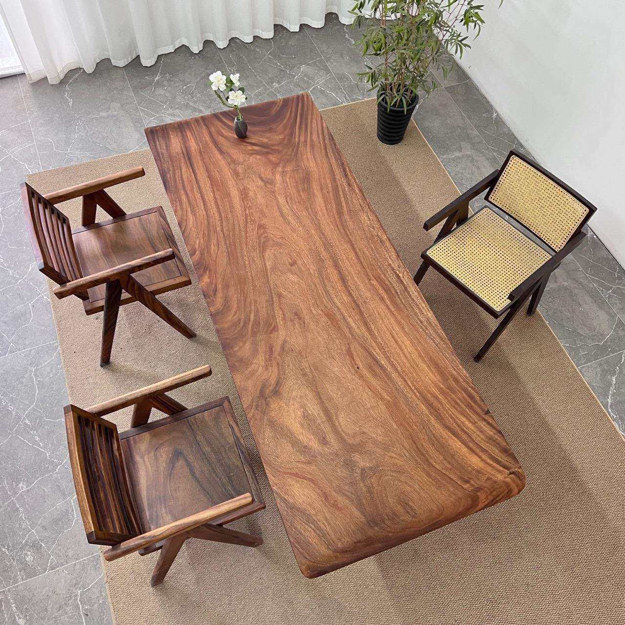 南美胡桃木实木大板整板茶桌1米8原木餐桌大板书桌老板办公会议桌