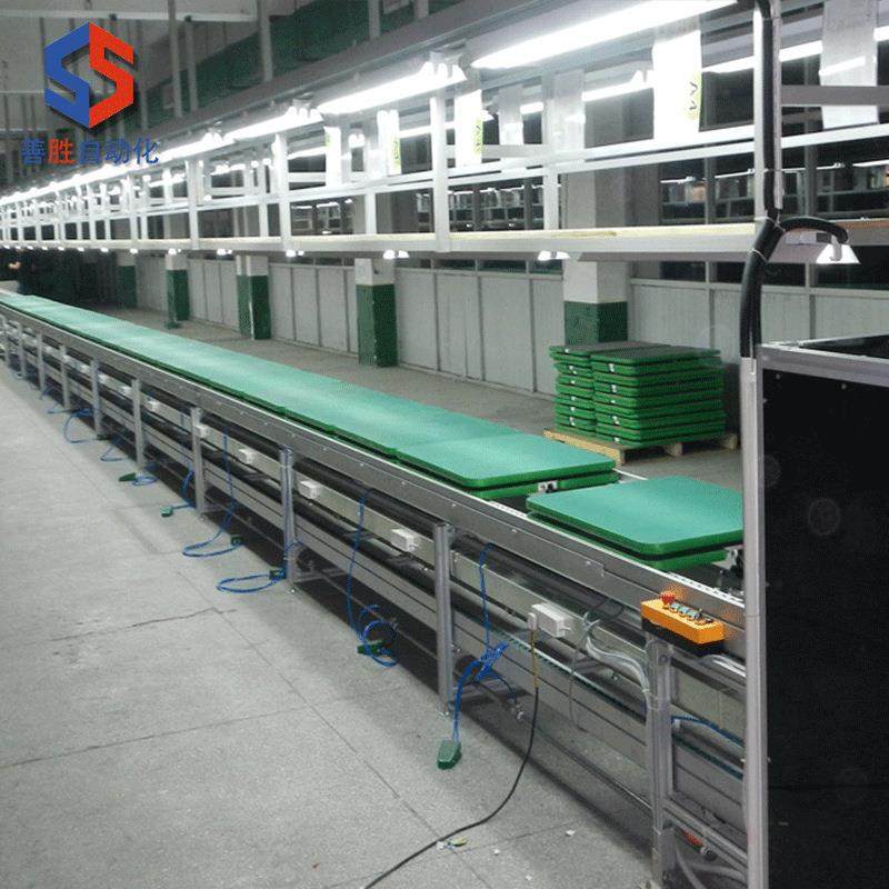 供应烟机灶具自动化智能生产线倍速链输送线工装板上下回流线
