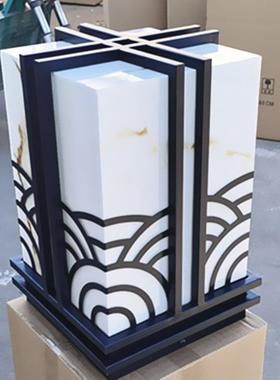 方形围墙柱头灯庭院灯草坪灯草地灯小区别墅大门外墙墙头景观亮化