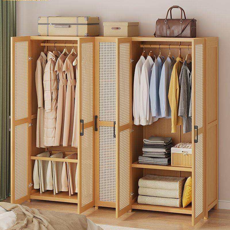 家用小户型布衣柜子卧室儿童简易出租房组装竹矮结实新款2024爆款