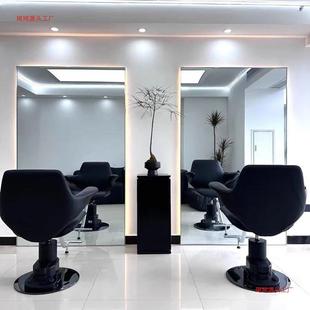 网红发廊美发店带灯落地剪发烫染镜台理发店挂墙镜子一体大通