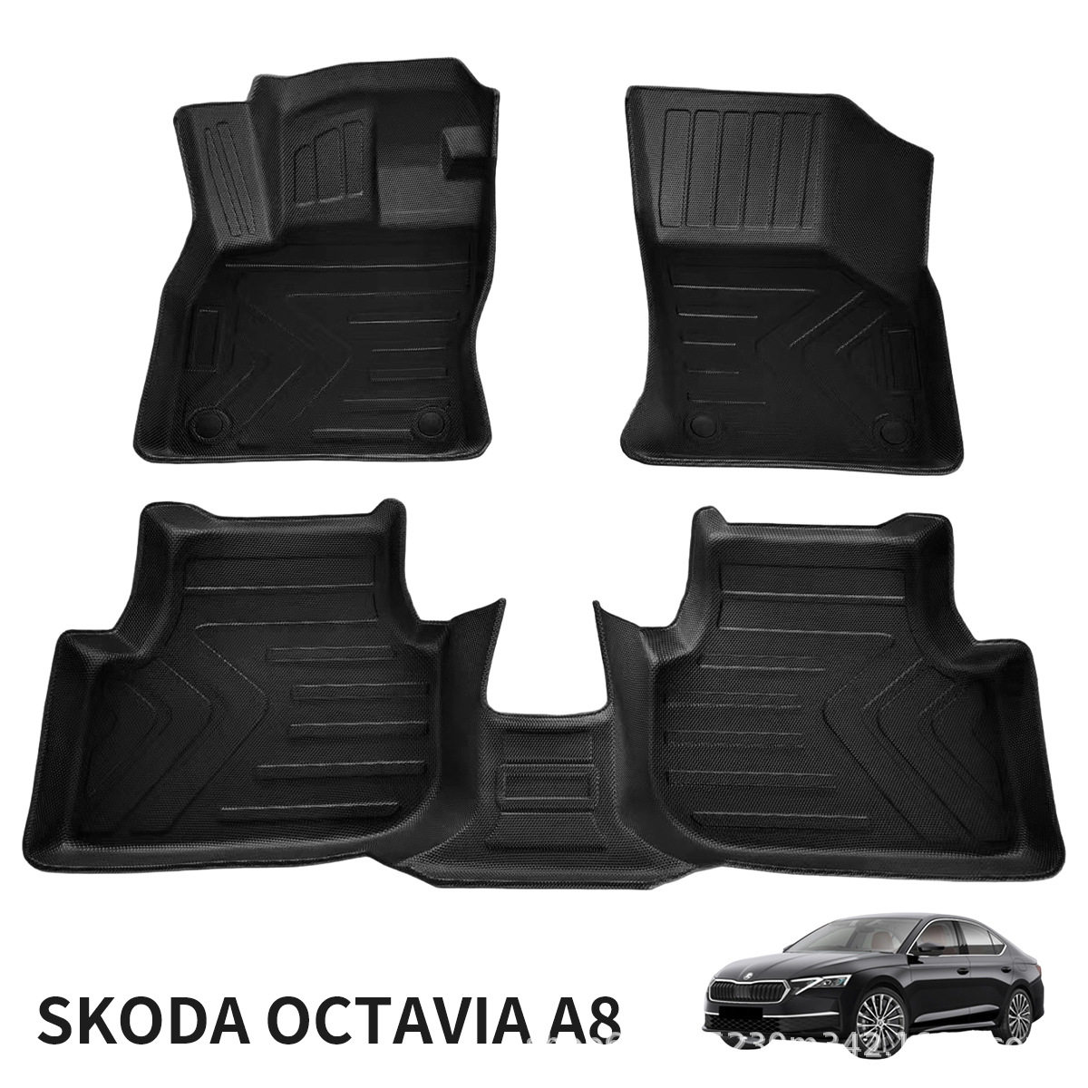 SKODA明锐左舵TPE防滑脚垫