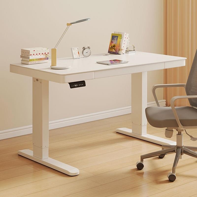 电动桌升降实木书桌全自动电脑桌电竞家用可升降智能办公桌工作台